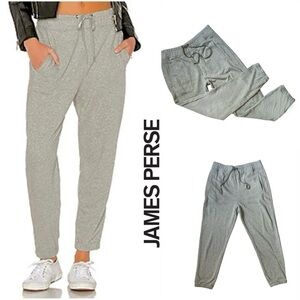 NEW James Perse Pull On Sweat Pant Heather Gray